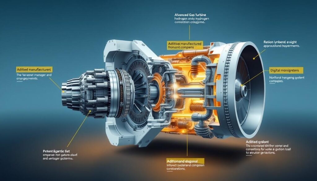 Advanced gas turbine with hydrogen combustion capability Advanced gas turbine with hydrogen combustion capability