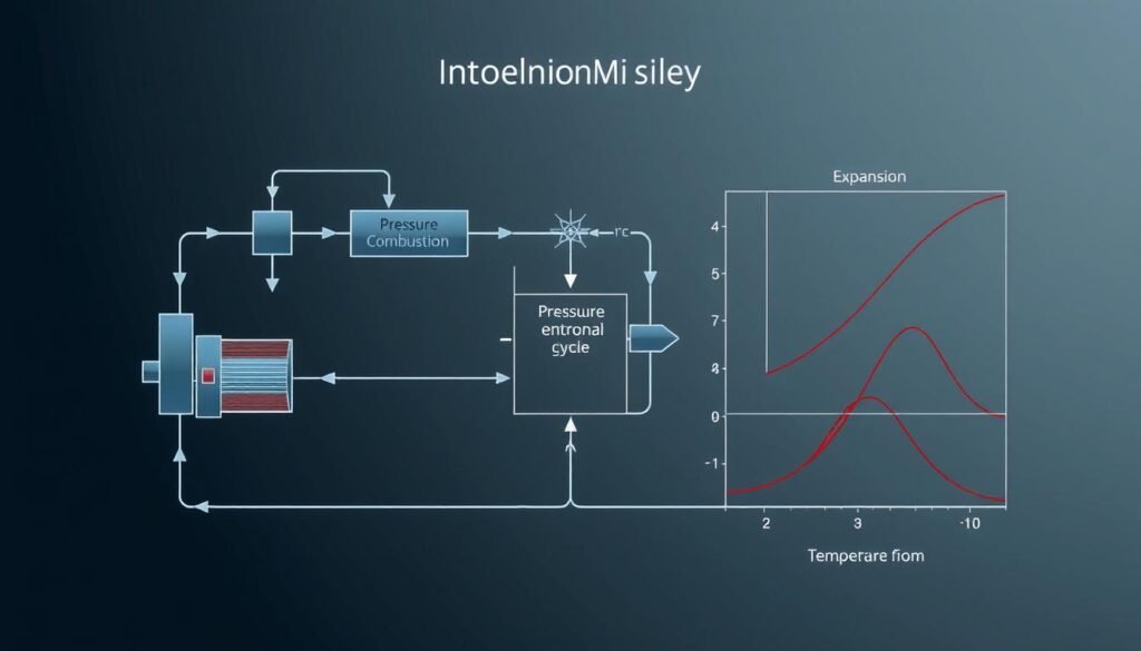 Brayton cycle diagram showing the four key processes in gas turbine operation Brayton cycle diagram showing the four key processes in gas turbine operation