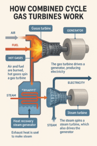 how combined cycle gas turbines work